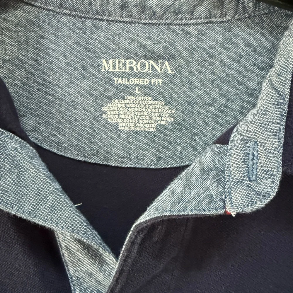 Men’s Merona Navy Blue Polo Shirt - Picture 3 of 3